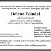 Bernhardt Helene Teindel 1902-1988 Todesanzeige